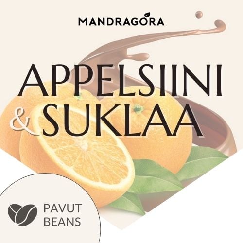 Kahvipavut - Appelsiini & Suklaa - makukahvi - suklaakahvi - Mandragora