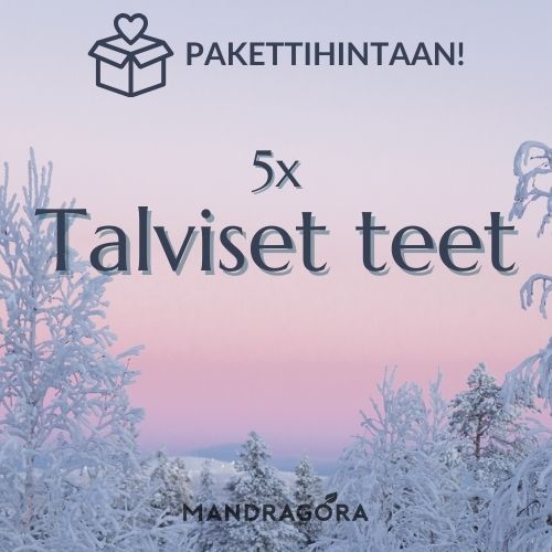 5x Talviset teet - irtotee - teetarjous - teekauppa - Mandragora - laadukas tee