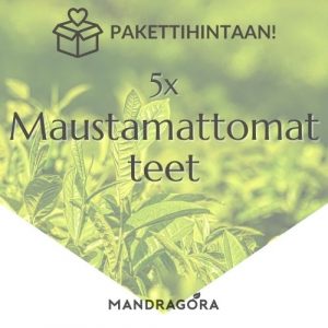 Maustamattomat teet - irtoteet - teetarjous - teekauppa - Mandragora - laatutee - laadukas tee - oolong - musta tee - valkoinen tee